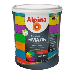Эмаль Alpina Аква акриловая База 3 глянцевая 2.35 л