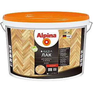 Лак Alpina Аква для паркета и полов глянцевый 10 л
