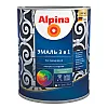 Эмаль Alpina по ржавчине 3 в 1 База 1 белая 0.75 л