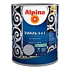 Эмаль Alpina по ржавчине 3 в 1 RAL7040 серая 0.75 л