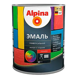 Эмаль универсальная Alpina База 3 глянцевая прозрачная 0.64 л