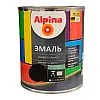 Эмаль универсальная Alpina шелковисто-матовая черная 0.75 л