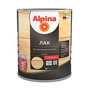 Лак Alpina для деревянных полов глянцевый 0.75 л