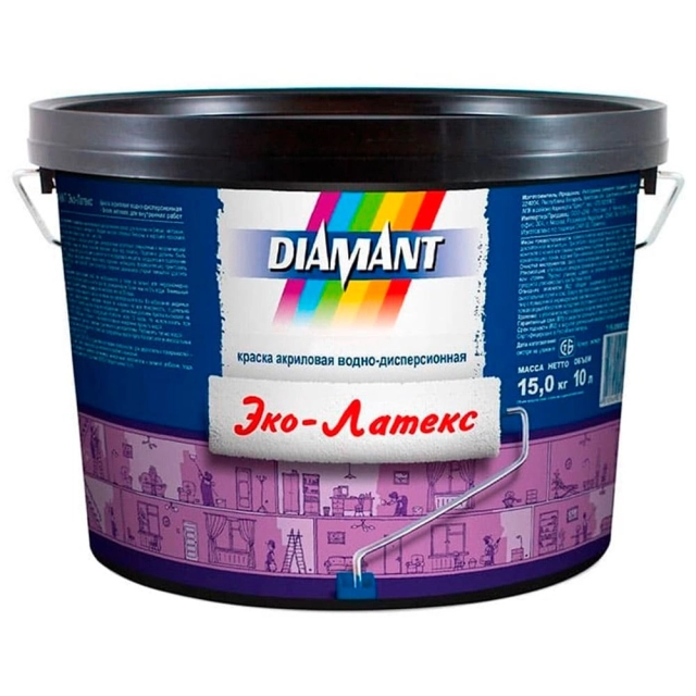Краска Diamant Эко-Латекс 10 л Краска Diamant Эко-Латекс 10 л