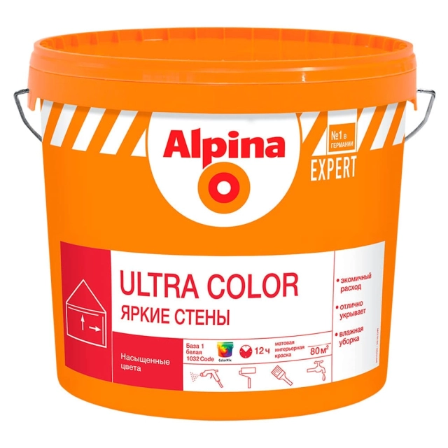 Краска Alpina Expert Ultra Color Base 1 10 л Краска Alpina Expert Ultra Color Base 1 10 л