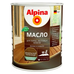 Масло Alpina для террас лестниц и мебели бразильский палисандр 0.75 л