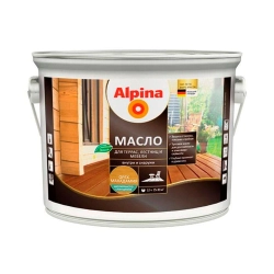 Масло Alpina для террас лестниц и мебели орех макадамия 2.5 л