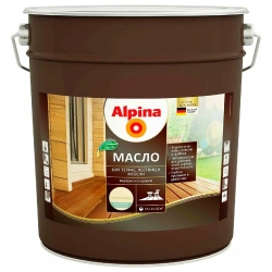 Масло Alpina для террас лестниц и мебели бесцветное 9 л