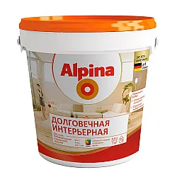 Краска Alpina Долговечная интерьерная База 1 белая 0.9 л