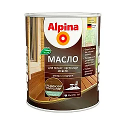 Масло Alpina для террас лестниц мебели бразильский палисандр 0.75 л