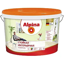 Краска Alpina Стойкая интерьерная База 1 белая 10 л
