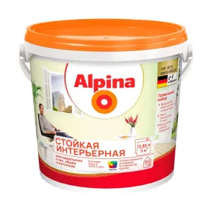 Краска Alpina Стойкая интерьерная База 3 прозрачная 0.85 л