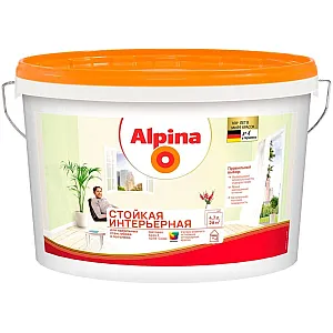Краска Alpina Стойкая интерьерная 948107170 База 3 прозрачная 4.7 л