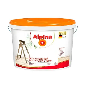 Краска Alpina Белоснежный потолок и стены белая 0.9 л
