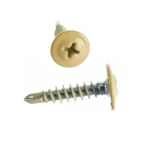 Саморез с прессшайбой 4.2*16 мм Starfix SMZ1-30952-50 цинк со сверлом RAL 1014 слоновая кость 50 шт