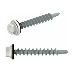 Саморез кровельный 4.8*29 мм Starfix SMC2-27997-200 цинк шайба с прокладкой PT1 RAL 9003 сигнальный белый 200 шт