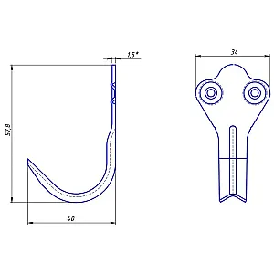 Крючок-вешалка Starfix №2 SMP-51784-1 белый цинк