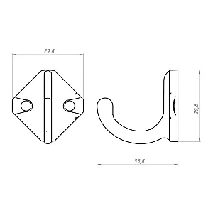 Крючок-вешалка Starfix №25 SMP-88801-1 эффект хром
