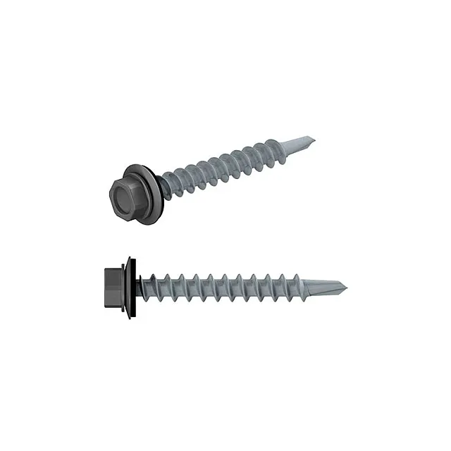 Саморез кровельный 4.8*70 мм Starfix SMC3-44633-100 цинк шайба с прокладкой PT1 RAL 7024 графитово-серый