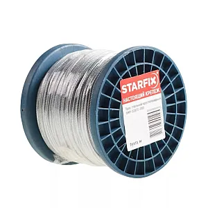 Трос стальной в ПВХ оплетке Starfix SMP-53736-100 М6(5)