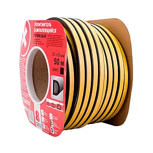 Уплотнитель гаражный Starfix SF1016-00 профиль D 21*15 мм черный