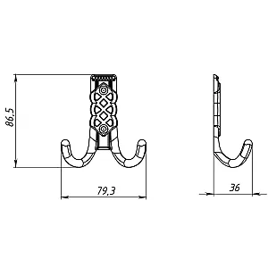Крючок-вешалка Starfix №30 SMP-88806-1 хром эффект