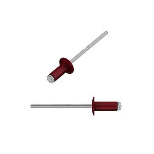 Заклепка вытяжная 4*10 мм Starfix SMZ1-91227-50 алюминий/сталь RAL 3005 винно-красный 50 шт