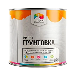 Грунтовка Lida ГФ-021 красно-коричневая 2.2 кг