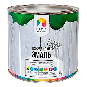 Эмаль Lida ПФ-266 Люкс желто-коричневая 2 кг