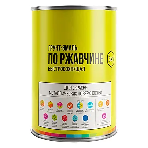 Грунт-эмаль Lida по ржавчине быстросохнущая черная 1 л