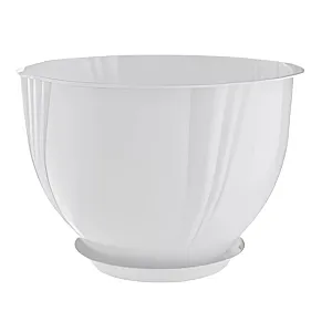 Кашпо Berossi Diana АС 26601000 с поддоном снежно-белый 1 л