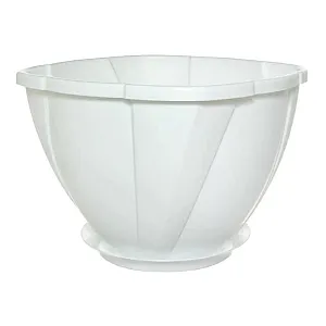 Кашпо Berossi Gloria АС 28101000 с поддоном снежно-белый 1.5 л