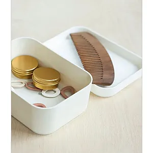 Органайзер для косметики Berossi Zoy АС 91333000 с крышкой слоновая кость
