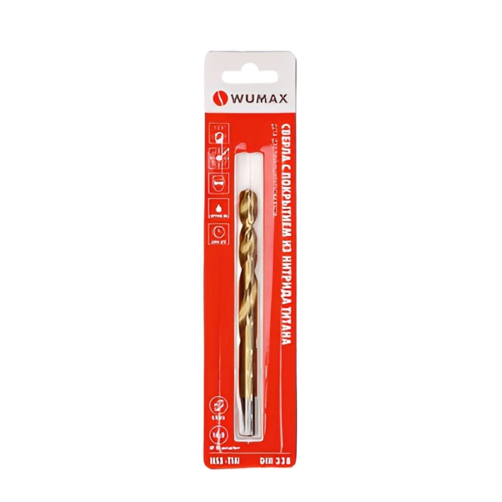 Сверло по металлу Wumax 0624935 HSS-TiN 3.5 мм Сверло по металлу Wumax 0624935 HSS-TiN 3.5 мм