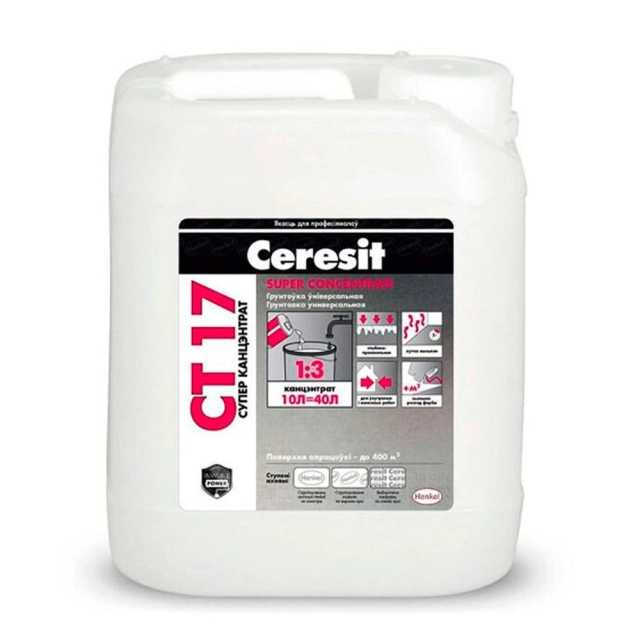 Грунтовка Ceresit СТ 17 Super Concentrate 10 л Грунтовка Ceresit СТ 17 Super Concentrate 10 л