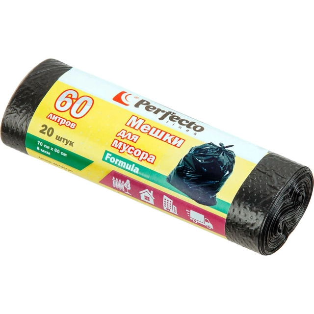 Мешки для мусора Perfecto Linea Formula 46-148120 60 л 20 шт Мешки для мусора Perfecto Linea Formula 46-148120 60 л 20 шт