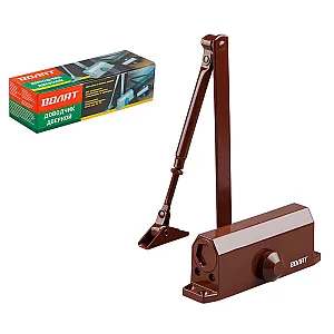 Доводчик дверной Волат 35011-60 гидравлический 20-60 кг коричневый