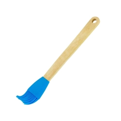 Кисть кондитерская G306 силиконовая с деревянной ручкой 26*3.5*1.5 см