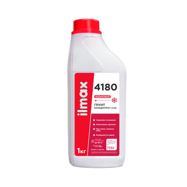 Грунт ilmax 4180 концентрат 1:4 акриловый 1 кг Грунт ilmax 4180 концентрат 1:4 акриловый 1 кг
