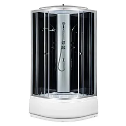 Душевая кабина Saniteco SN-80B черная 80*80 см