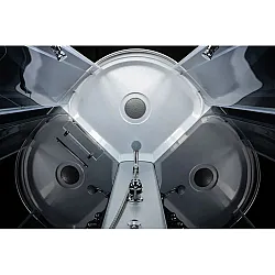 Душевая кабина Saniteco SN-80B черная 80*80 см