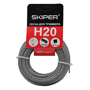 Леска Skiper H20 2.7 мм*15 м крученное сечение серебрянная