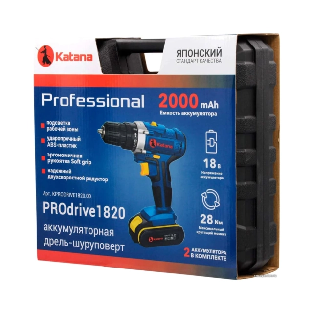 Дрель-шуруповерт Katana PROdrive 1820 аккумуляторный Дрель-шуруповерт Katana PROdrive 1820 аккумуляторный