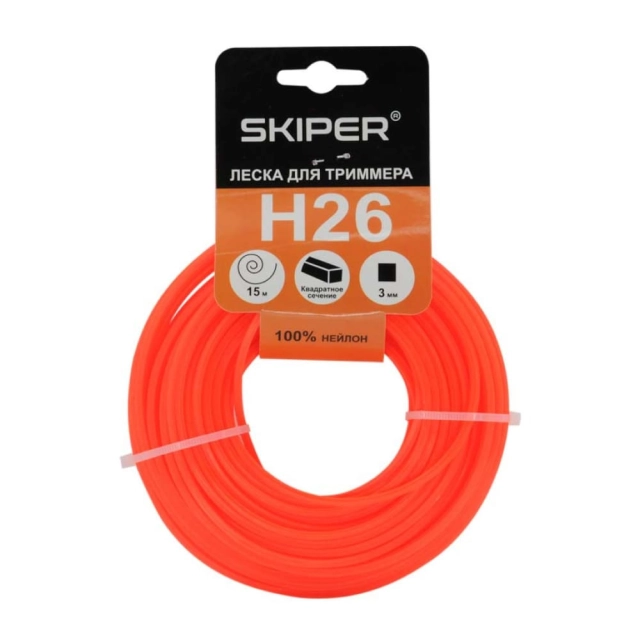 Леска Skiper H26 3 мм*15 м оранжевая Леска Skiper H26 3 мм*15 м оранжевая