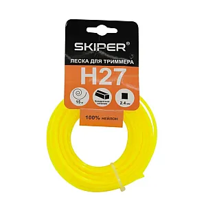 Леска Skiper H27 2.4 мм*15 м квадратное сечение