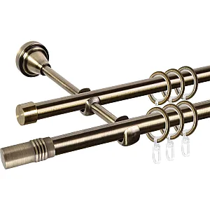 Карниз металлический Ас Форос Grace Цилиндр D16Г/16Г антик 2.4 м