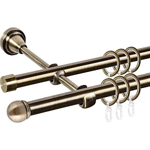 Карниз металлический Ас Форос Grace Сфера D16Г/16Г антик 2.4 м