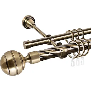 Карниз металлический Ас Форос Grace Триест D25К/16Г антик 3 м