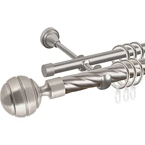 Карниз металлический Ас Форос Grace Триест D25К/16Г Сатин 2 м