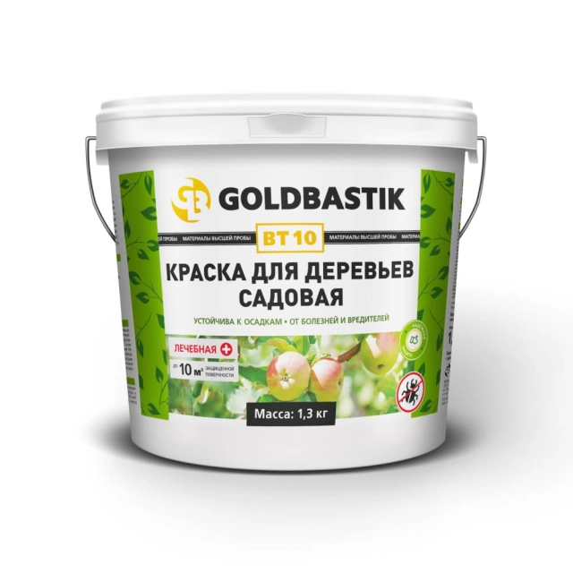 Краска Goldbastik BT 10.1 для деревьев садовая 3 кг Краска Goldbastik BT 10.1 для деревьев садовая 3 кг
